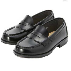 HARUTA 4814 Kids Coin Leather Loafer, Black,1!NWT